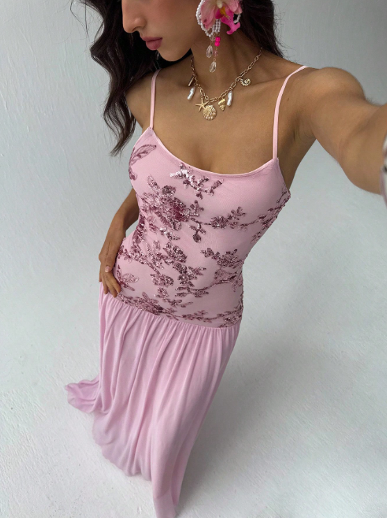 ELOISE SEQUIN MAXI DRESS