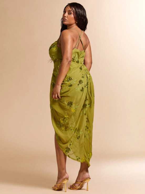 CHRISTINA SEQUIN MIDI DRESS