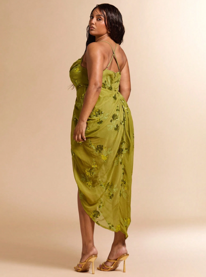 CHRISTINA SEQUIN MIDI DRESS