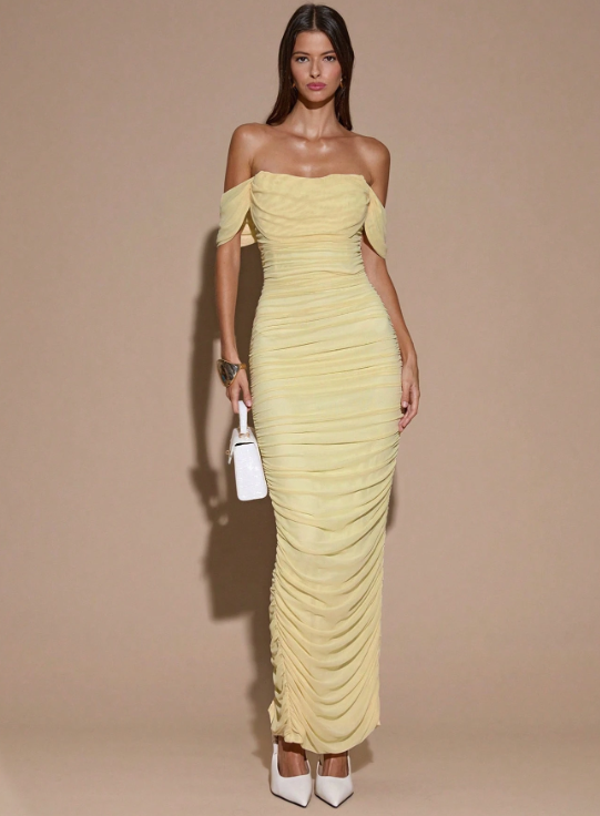 Sophia Ruched Maxi Dress