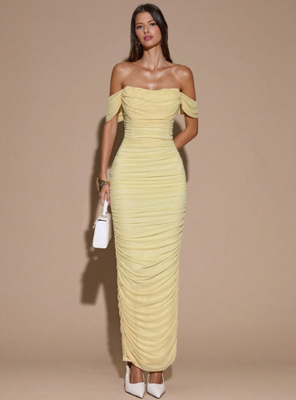 Sophia Ruched Maxi Dress