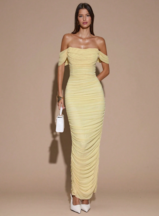 Sophia Ruched Maxi Dress