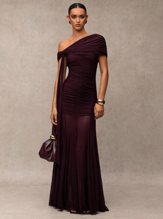 AMBER MAXI DRESS-RED VIOLET