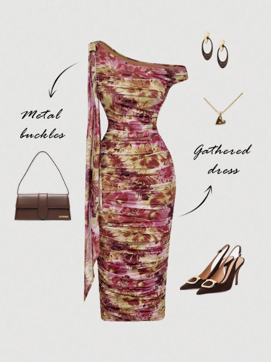 MILA FLORAL MIDI DRESS