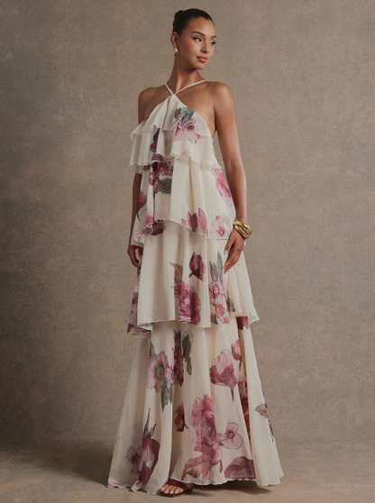 SANDRA CHIFFON MAXI DRESS-FLORAL