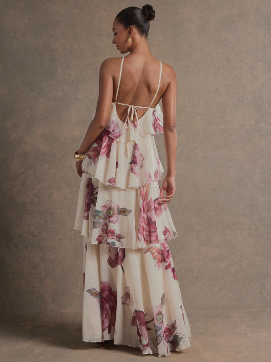 SANDRA CHIFFON MAXI DRESS-FLORAL