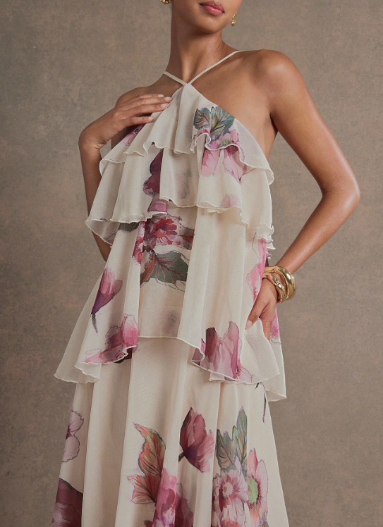 SANDRA CHIFFON MAXI DRESS-FLORAL