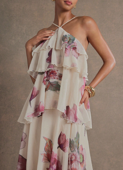 SANDRA CHIFFON MAXI DRESS-FLORAL