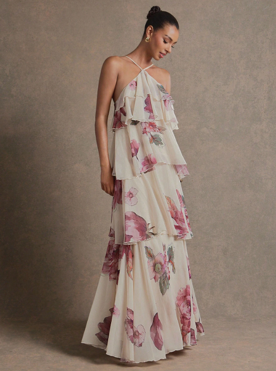 SANDRA CHIFFON MAXI DRESS-FLORAL