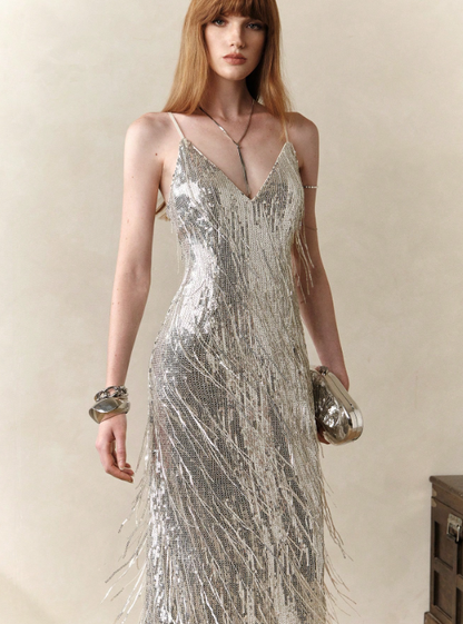 Phobie Sequin Tassel Dress
