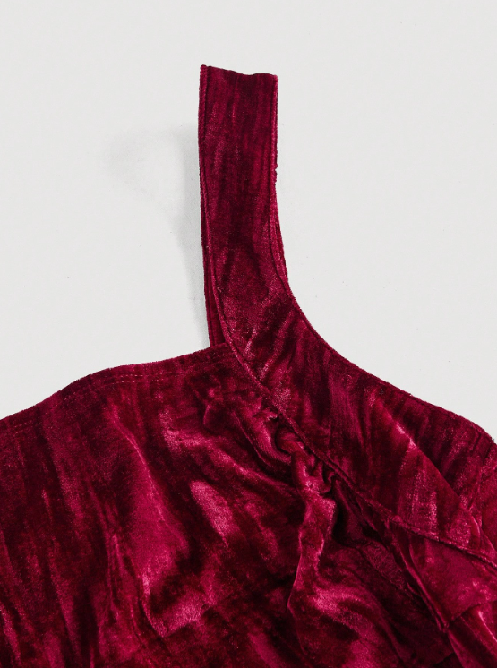CLARA VELVET MIDI DRESS-BURGUNDY