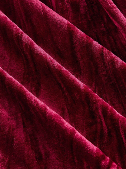 CLARA VELVET MIDI DRESS-BURGUNDY