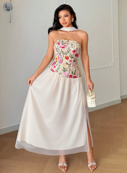 Daisy Embroidery Maxi