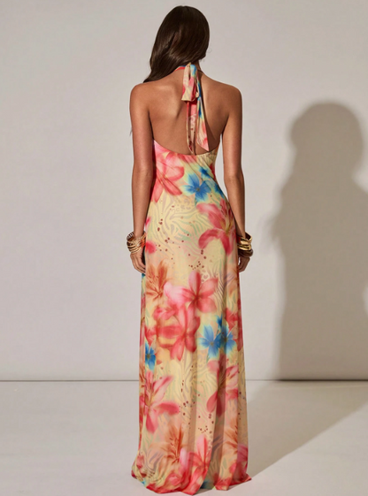 Cyrus Backless Metal Maxi Dress