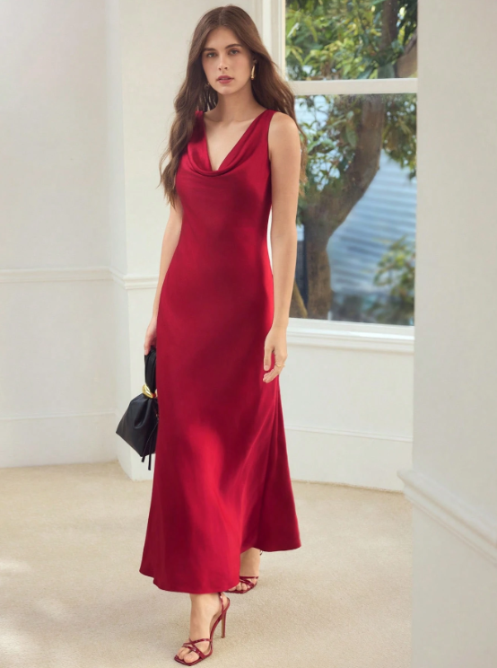Zoé Cowl Neck Maxi Dress