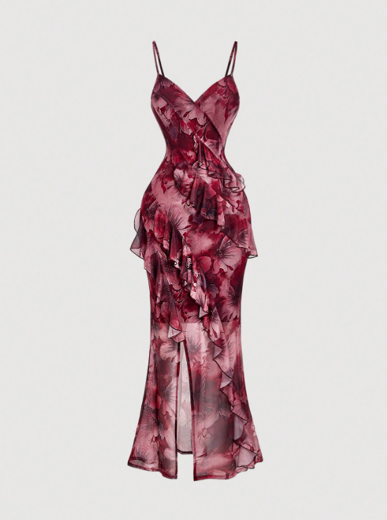 Camila High Slit Floral Maxi Dress