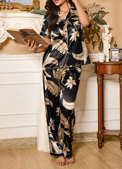LuxeNights Floral Pajama Set