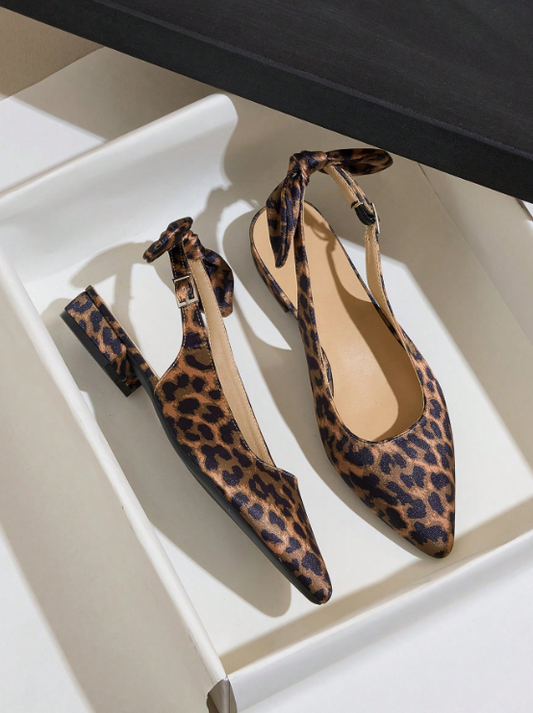 Attey - Leopard Bow Chunky, Pumps