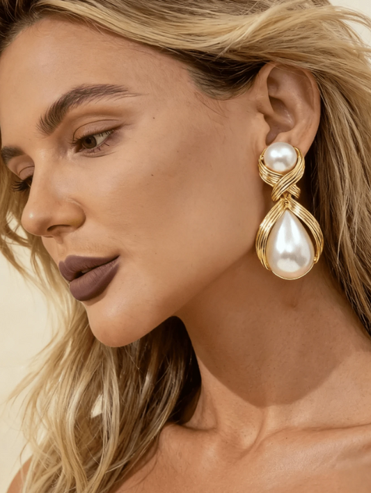 Morgan Pearl Teardrop Earrings