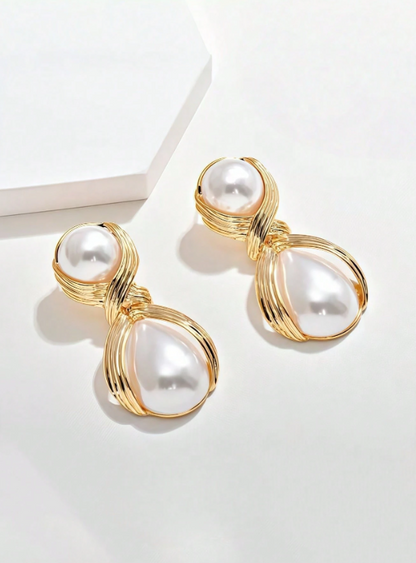 Morgan Pearl Teardrop Earrings