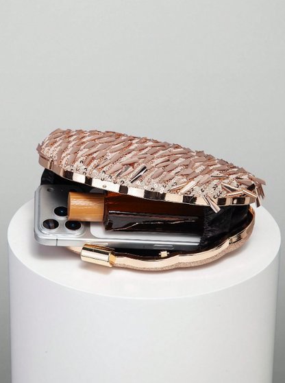 Grace Shiny Beaded Evening Clutch Bag
