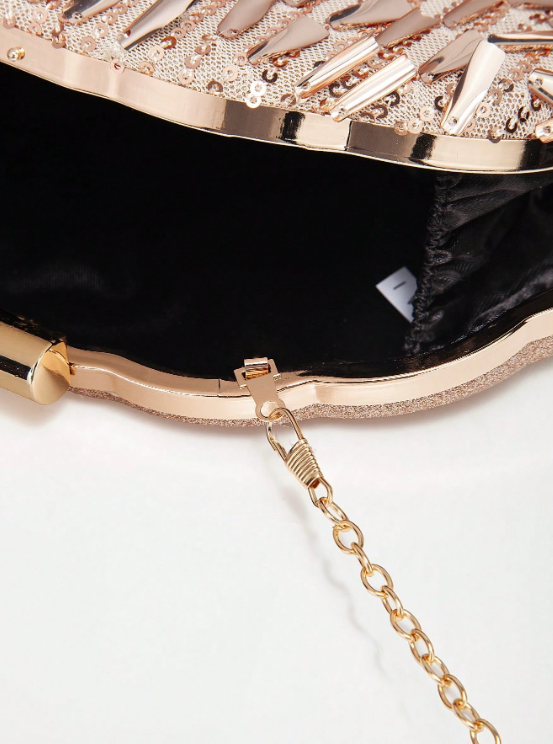 Grace Shiny Beaded Evening Clutch Bag