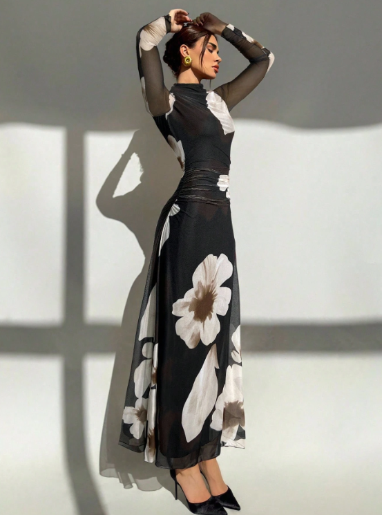 Patricia Tie Dye Floral Maxi Dress