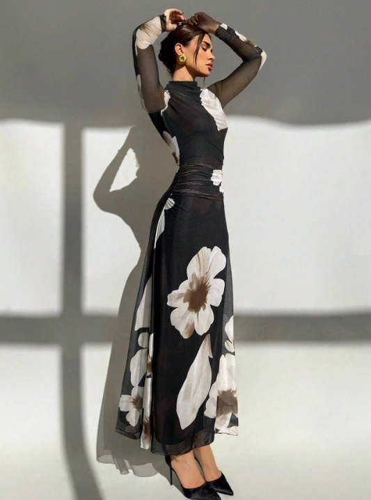 Patricia Tie Dye Floral Maxi Dress