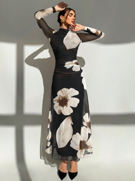Patricia Tie Dye Floral Maxi Dress