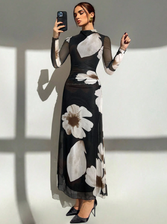 Patricia Tie Dye Floral Maxi Dress