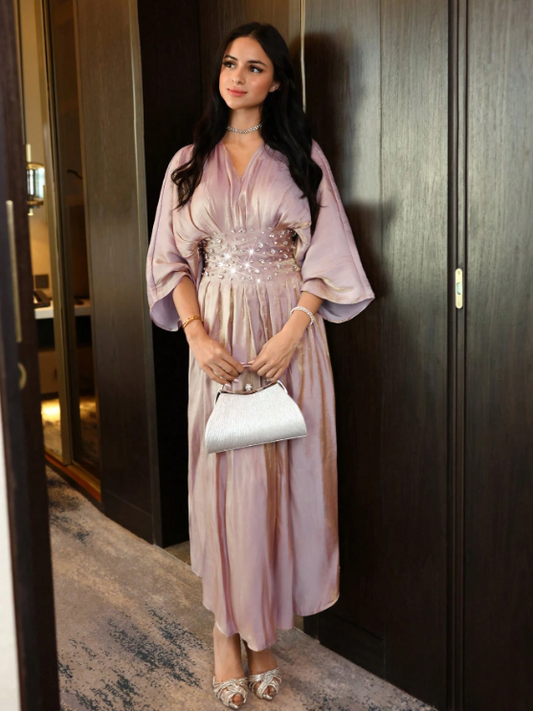 Aimee Rhinestone Midi Dress