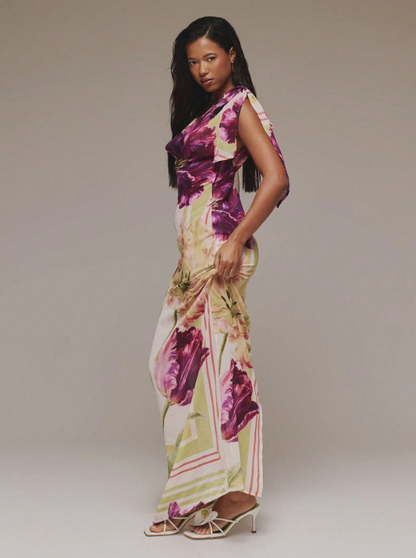 Sophia Floral Low Back Maxi Dress