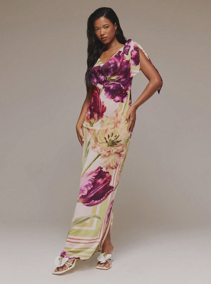 Sophia Floral Low Back Maxi Dress