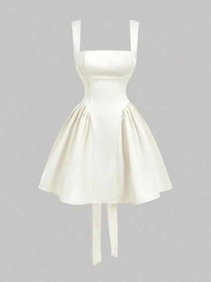 Kylie Mini Bow Dress - Beige