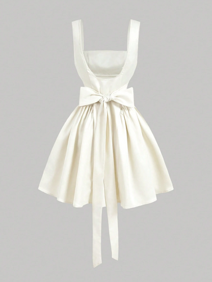 Kylie Mini Bow Dress - Beige