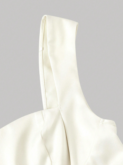 Kylie Mini Bow Dress - Beige