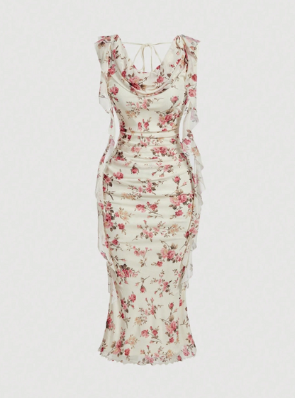 Pontee Floral Midi Dress