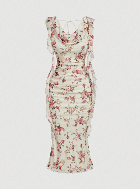 Pontee Floral Midi Dress