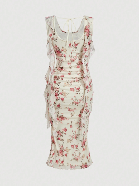 Pontee Floral Midi Dress