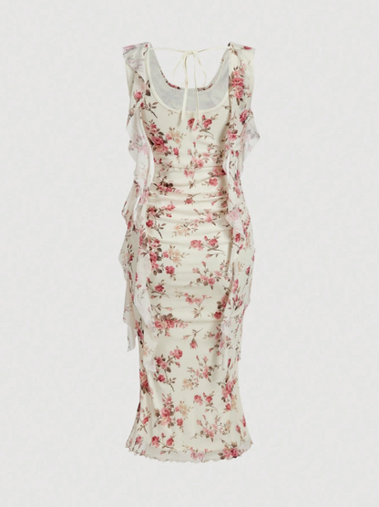 Pontee Floral Midi Dress