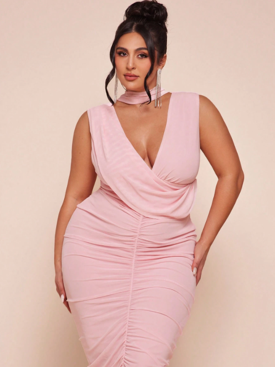 Barbie Doll Midi Dress - Pink