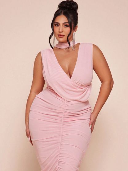 Barbie Doll Midi Dress - Pink