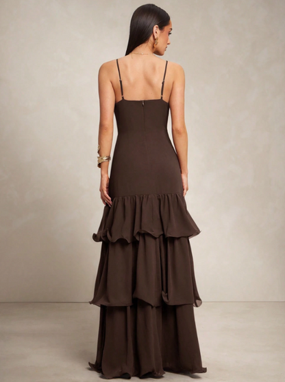 Julie Layered Hem Maxi Dress