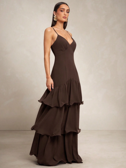 Julie Layered Hem Maxi Dress