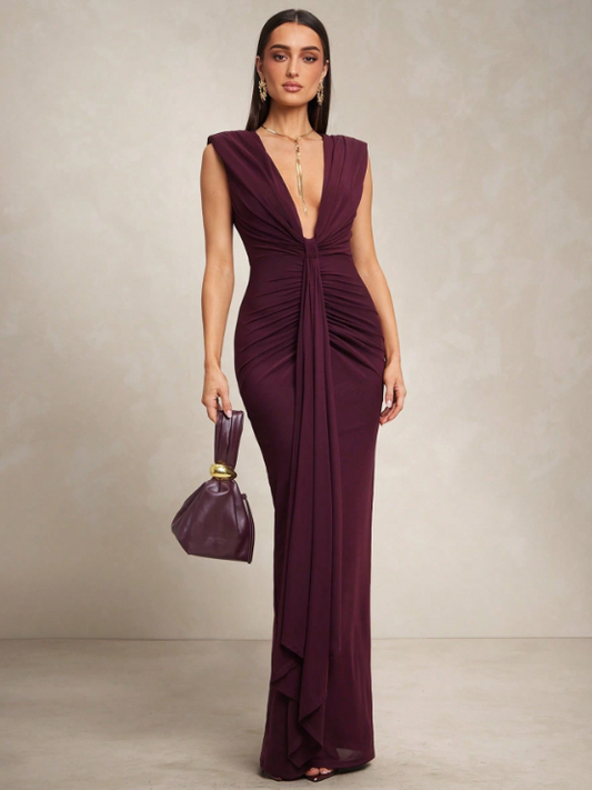 Eloise Maxi Dress - Burgundy