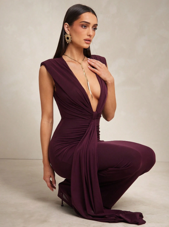 Eloise Maxi Dress - Burgundy