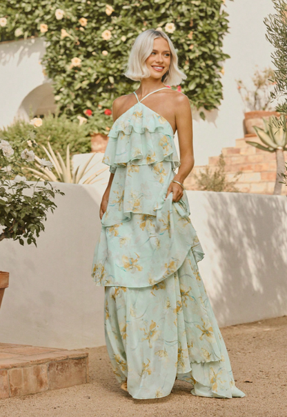Cloé Floral Chiffon Maxi Dress