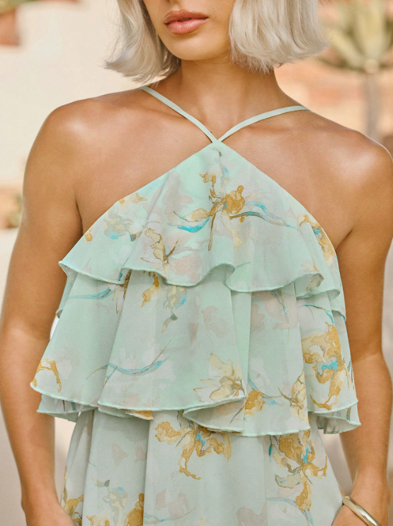Cloé Floral Chiffon Maxi Dress