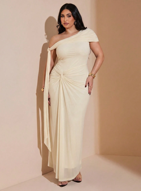 Yenela Asymmetric Maxi Dress
