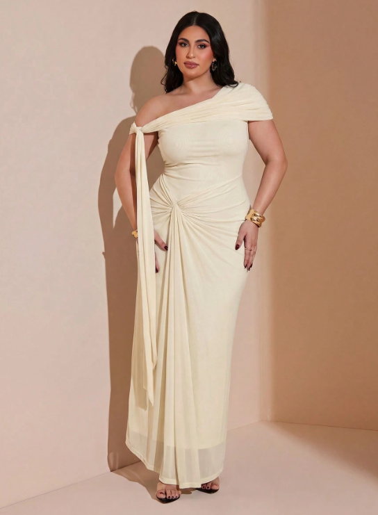Yenela Asymmetric Maxi Dress